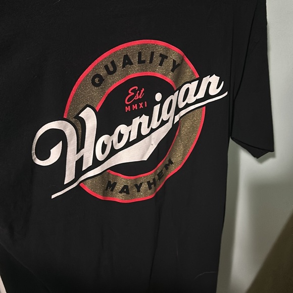 Hoonigan official black short sleeve tee shirt large - Picture 3 of 3